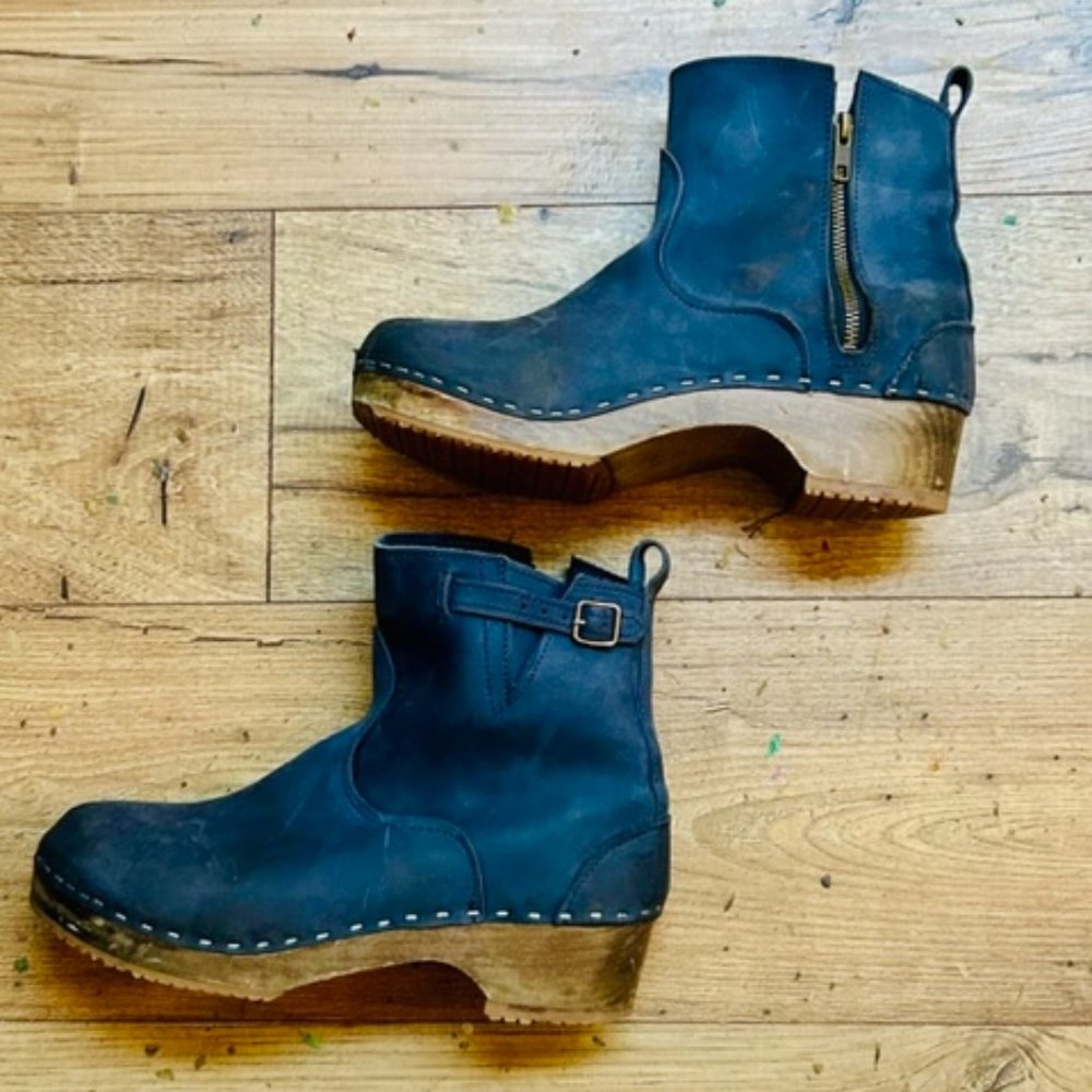 Sandgrens Clog Bootie Manhattan Low - Navy Nubuck Size 42/11